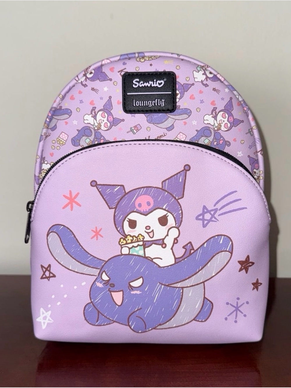 New Loungefly Kuromi Baku Snacks Mini Backpack